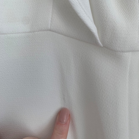 BCBGeneration Double Weave Ruffle Sleeve White Dress - Picture 8 of 9